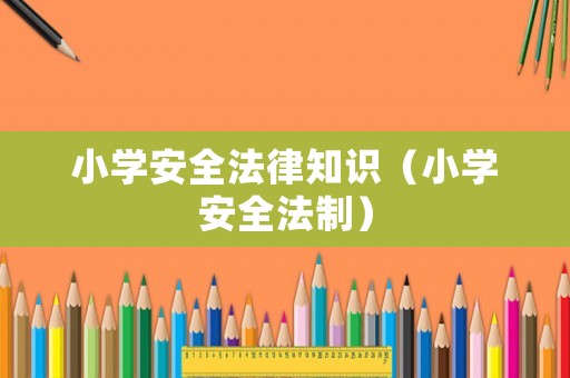 小學安全法律知識（小學安全法制）