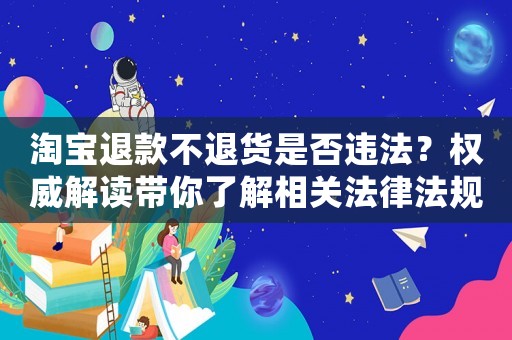 淘寶退款不退貨是否違法？權威解讀帶你了解相關法律法規