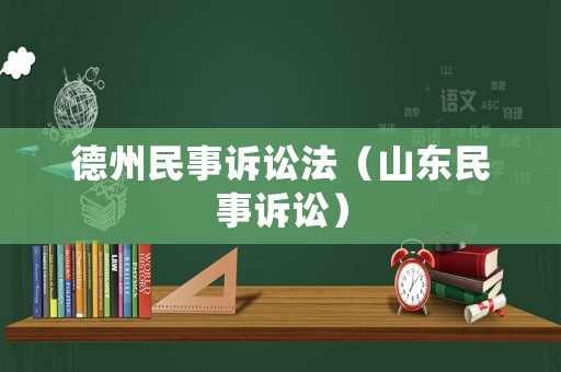 德州民事訴訟法（山東民事訴訟）