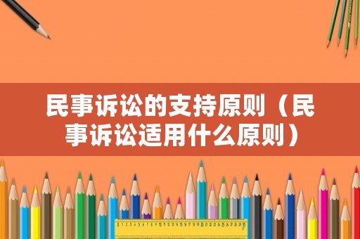 民事訴訟的支持原則（民事訴訟適用什么原則）