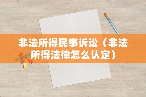 非法所得民事訴訟（非法所得法律怎么認定）