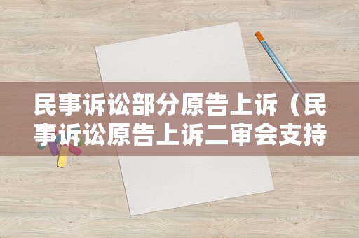 民事訴訟部分原告上訴（民事訴訟原告上訴二審會支持原判嗎）