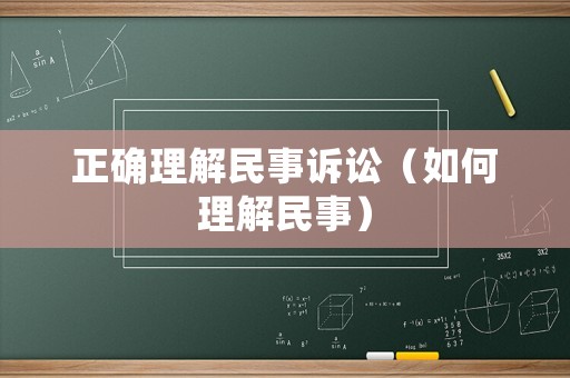 正確理解民事訴訟（如何理解民事）