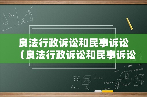 良法行政訴訟和民事訴訟（良法行政訴訟和民事訴訟的關(guān)系）