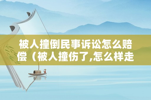 被人撞倒民事訴訟怎么賠償（被人撞傷了,怎么樣走司法程序）