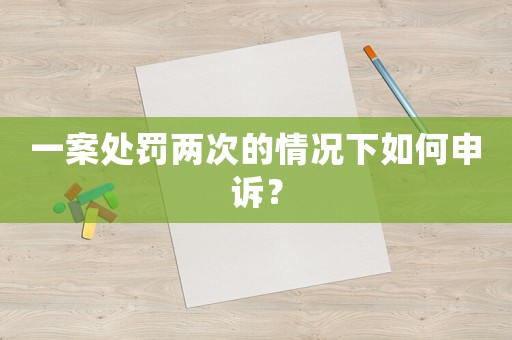 一案處罰兩次的情況下如何申訴？