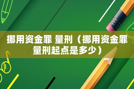 挪用資金罪 量刑（挪用資金罪量刑起點是多少）