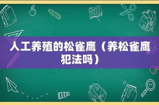 人工養(yǎng)殖的松雀鷹（養(yǎng)松雀鷹犯法嗎）