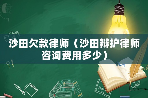 沙田欠款律師（沙田辯護律師咨詢費用多少）